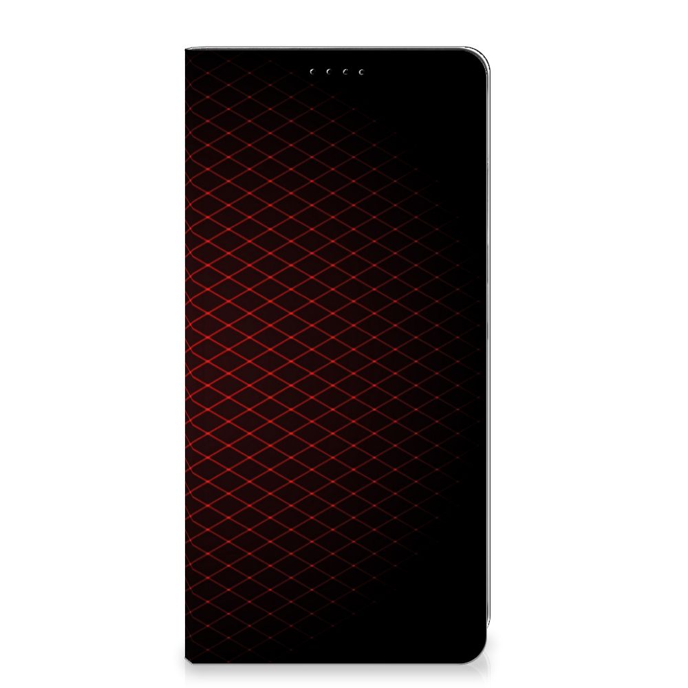 Samsung Galaxy A35 Hoesje met Magneet Geruit Rood