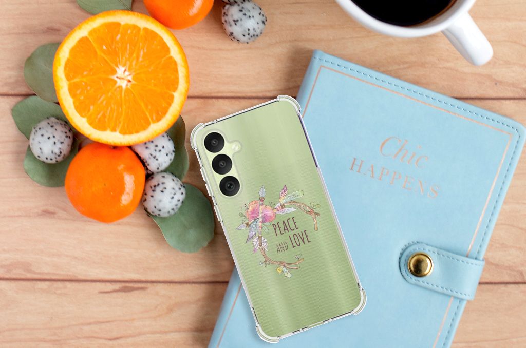 Samsung Galaxy A35 Stevig Bumper Hoesje Boho Text B2C Telecom