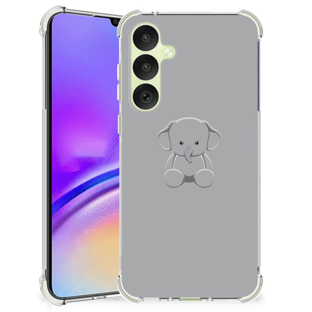 Samsung Galaxy A35 Stevig Bumper Hoesje Grijs Baby Olifant B2C Telecom