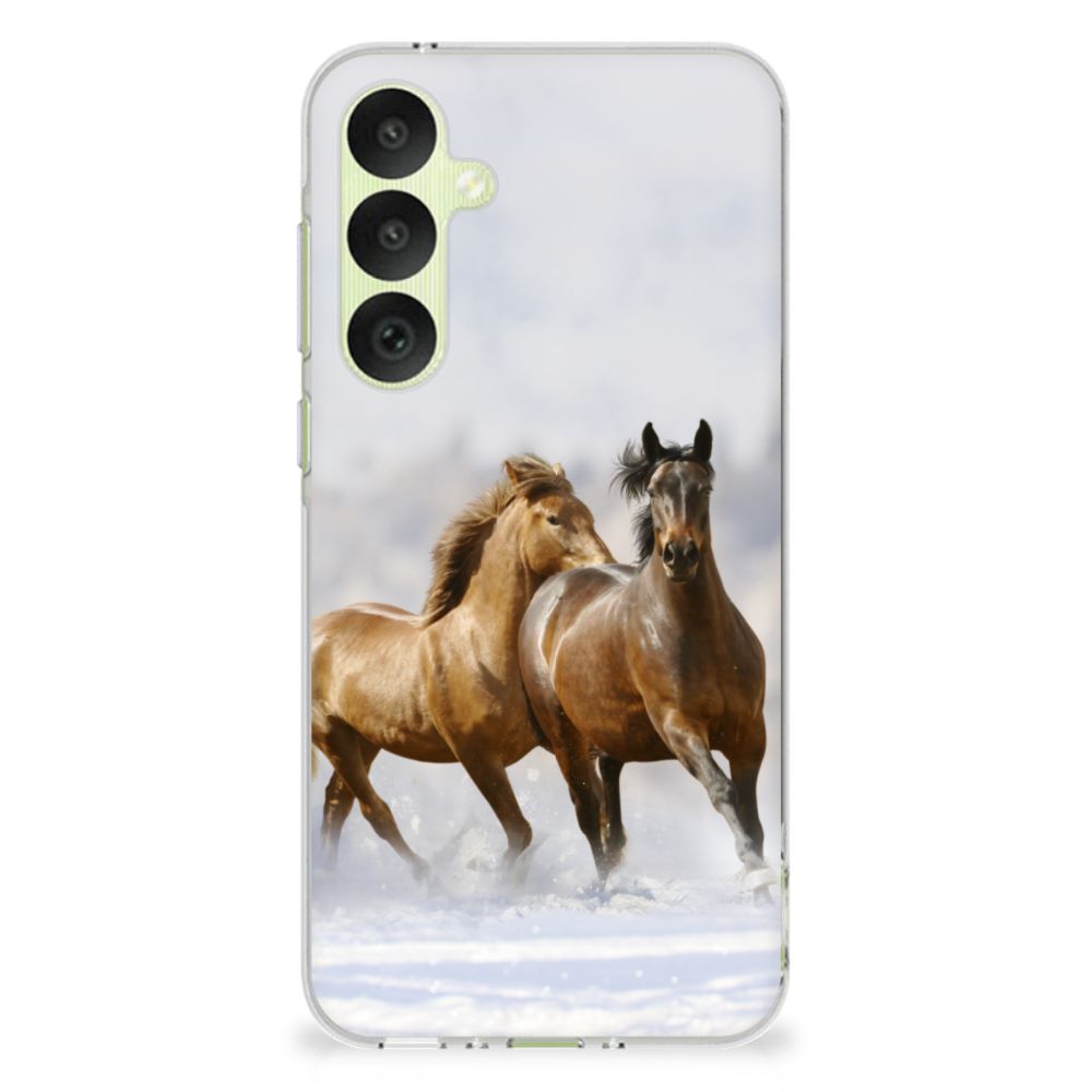 Samsung Galaxy A35 TPU Hoesje Paarden paarden rennend design rechts