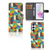 Samsung Galaxy A35 Telefoon Hoesje Funky Retro design kleurrijk voorkant achterkant