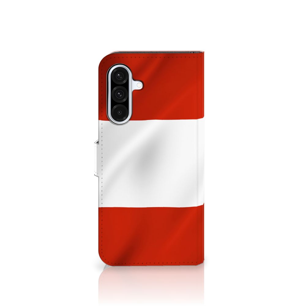 Samsung Galaxy A36 Bookstyle Case Oostenrijk design vlag aanzicht