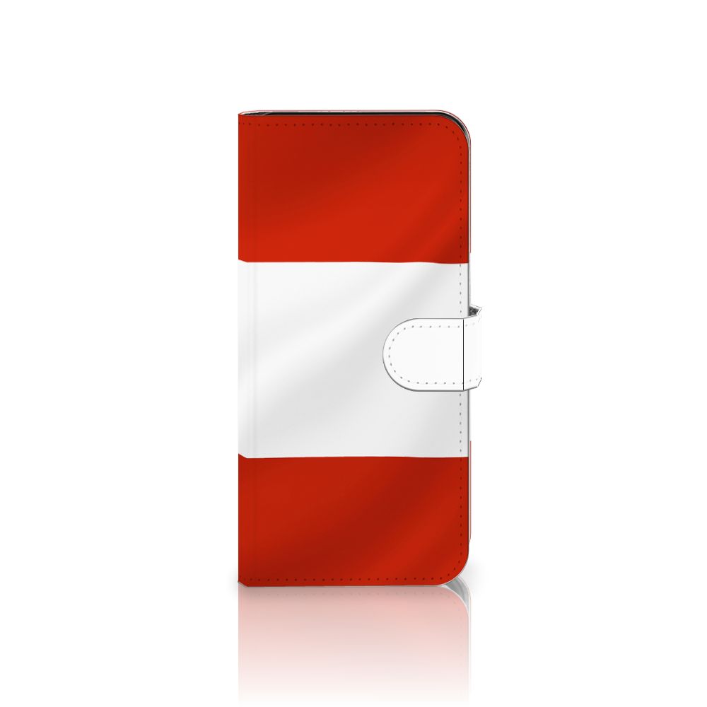 Samsung Galaxy A36 Bookstyle Case Oostenrijk vlag ontwerp zijaanzicht