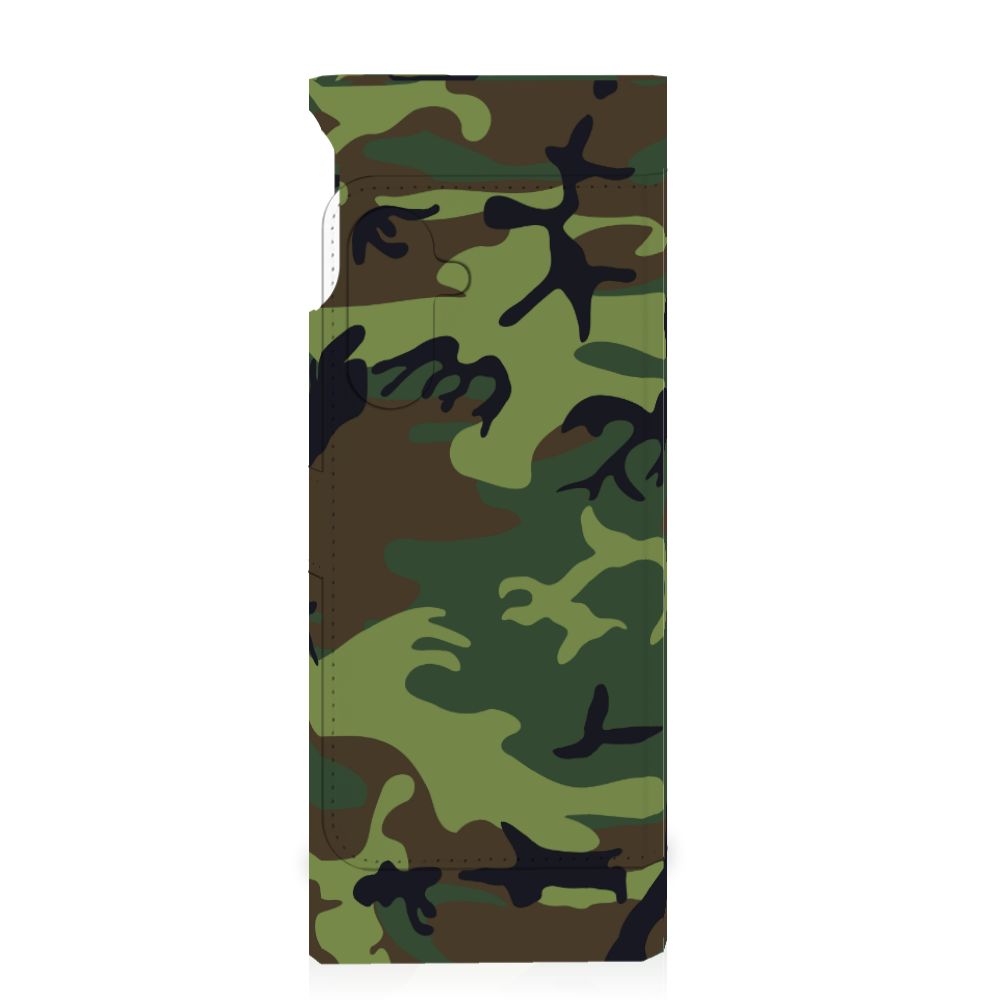 Samsung Galaxy A36 Telefoon Hoesje Geruit camouflaged design bookcase voorzijde