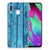 Samsung Galaxy A40 Bumper Hoesje Wood Blue