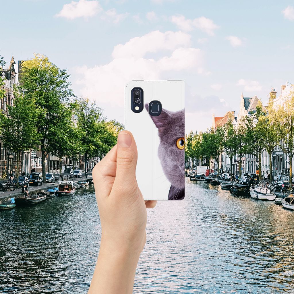 Samsung Galaxy A40 Hoesje maken Kat
