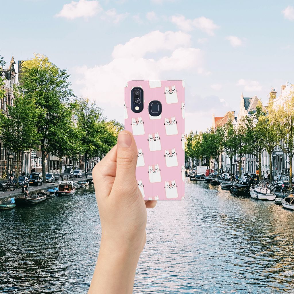 Samsung Galaxy A40 Hoesje maken Sleeping Cats