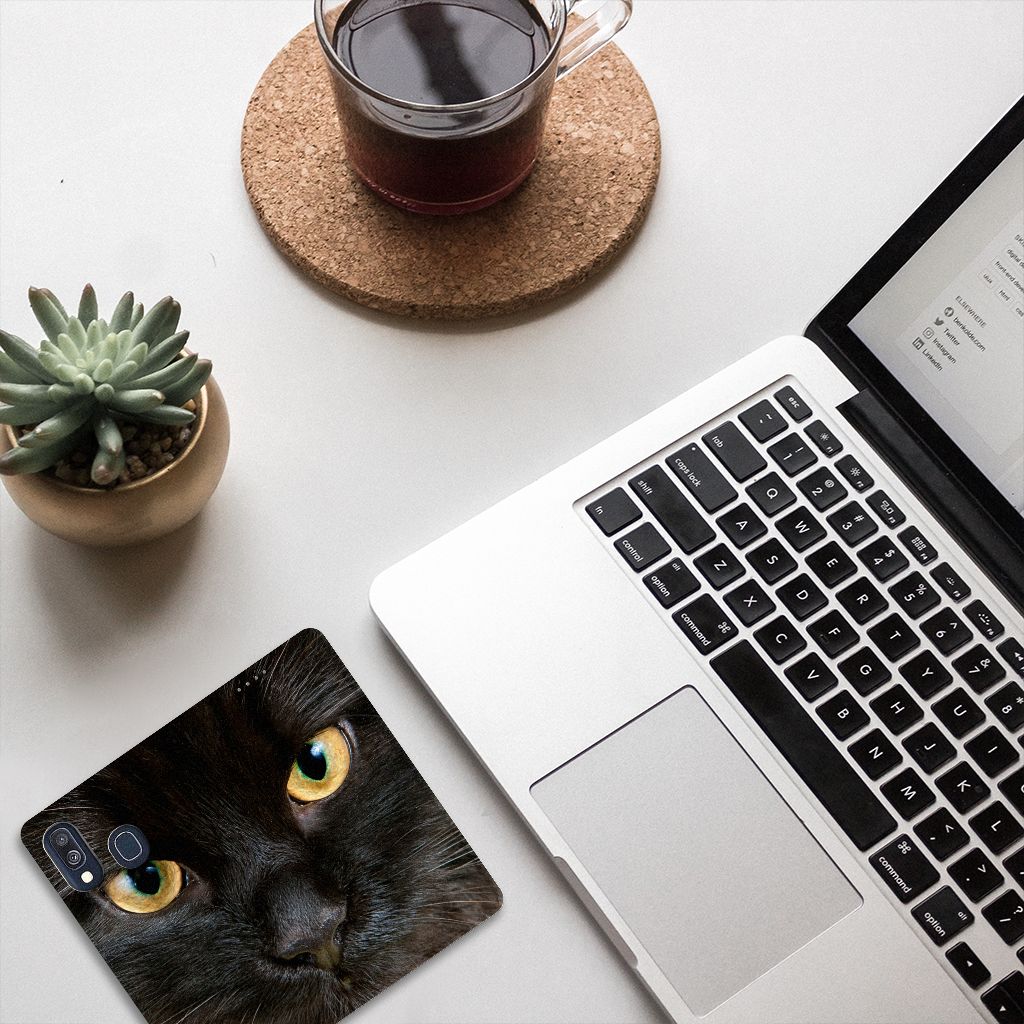 Samsung Galaxy A40 Hoesje maken Zwarte Kat