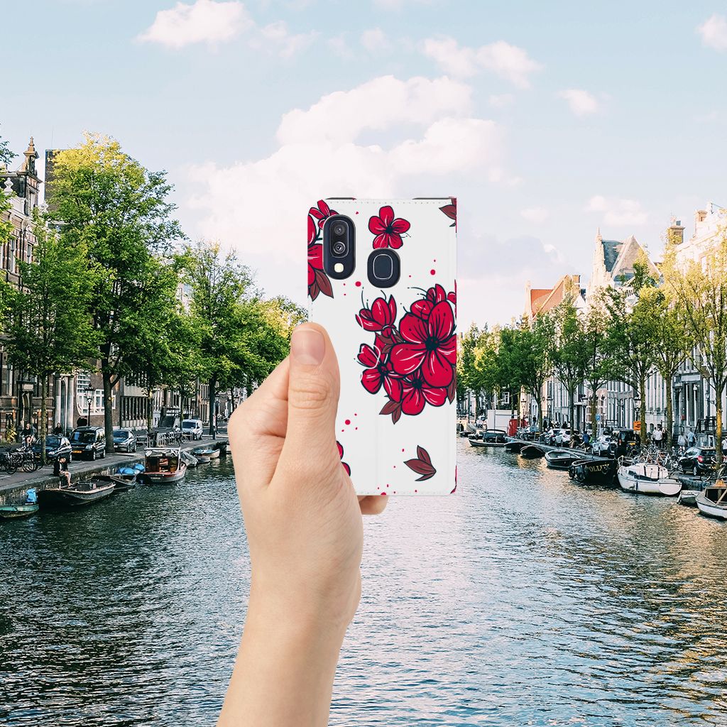 Samsung Galaxy A40 Smart Cover Blossom Red