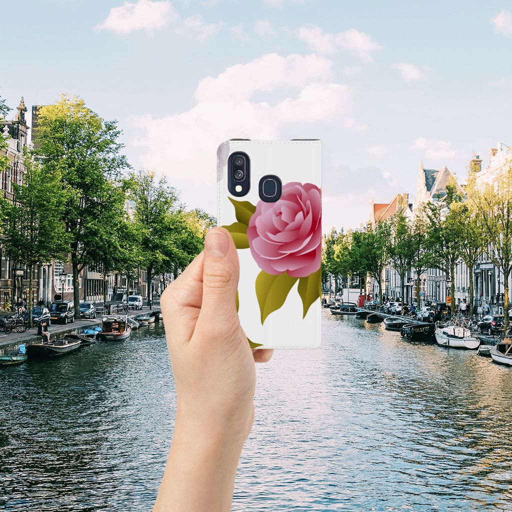 Samsung Galaxy A40 Smart Cover Roses