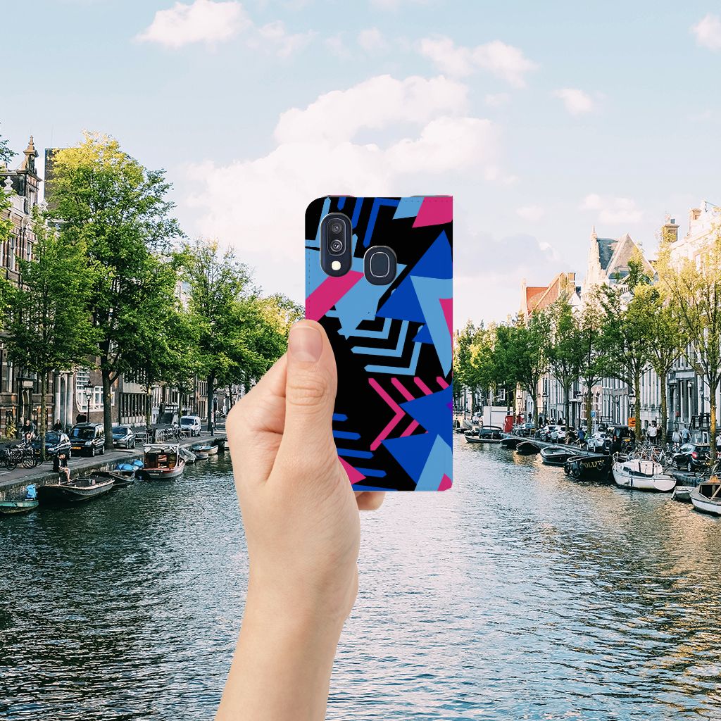 Samsung Galaxy A40 Stand Case Funky Triangle