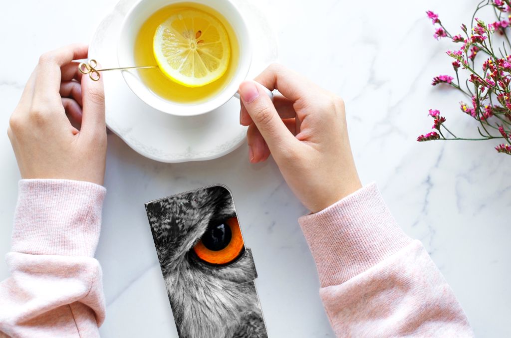 Samsung Galaxy A40 Telefoonhoesje met Pasjes Uil