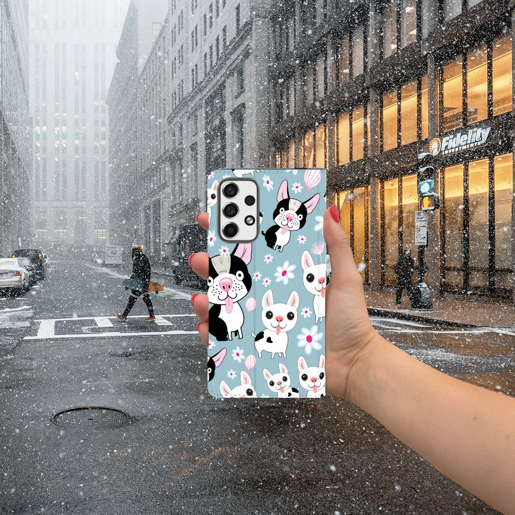 Samsung Galaxy A53 Hoesje maken Hondjes design hondjes landschap