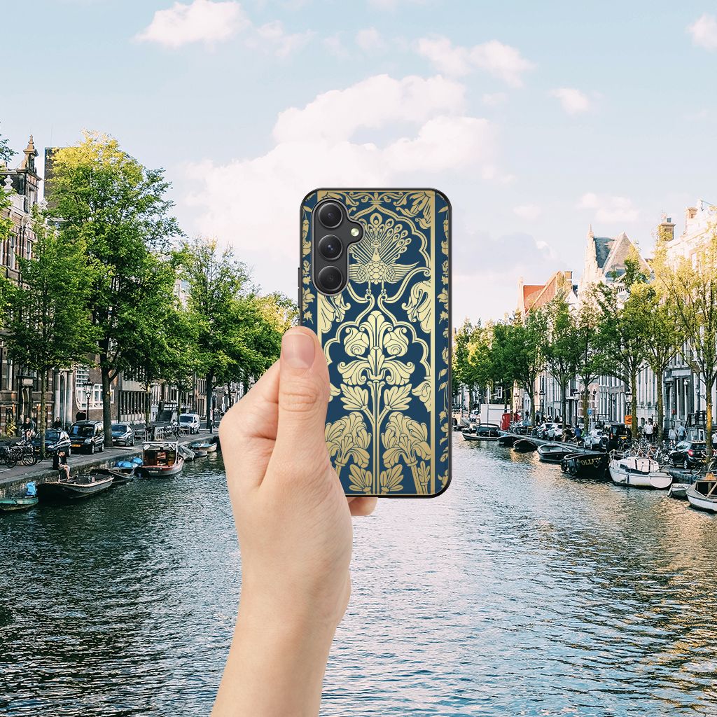 Samsung Galaxy A54 Bloemen Hoesje Beige Flowers bloemen planten design hand rivier uitzicht