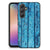 Samsung Galaxy A54 Houten Print Telefoonhoesje Wood Blue telefoonhoesje hout print aanzicht