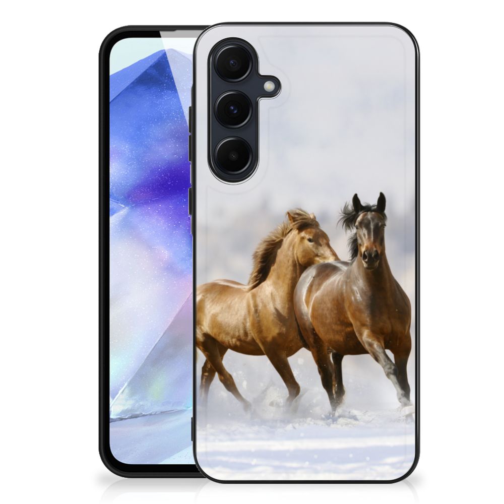 Samsung Galaxy A55 Dierenprint Telefoonhoesje Paarden B2C Telecom