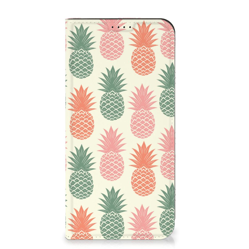 Samsung Galaxy A55 Flip Style Cover Ananas ananas design voorkant