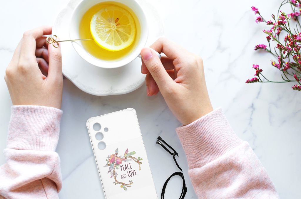 Samsung Galaxy A55 Stevig Bumper Hoesje Boho Text B2C Telecom