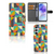 Samsung Galaxy A55 Telefoon Hoesje Funky Retro hoesje design retro kleuren aanzicht