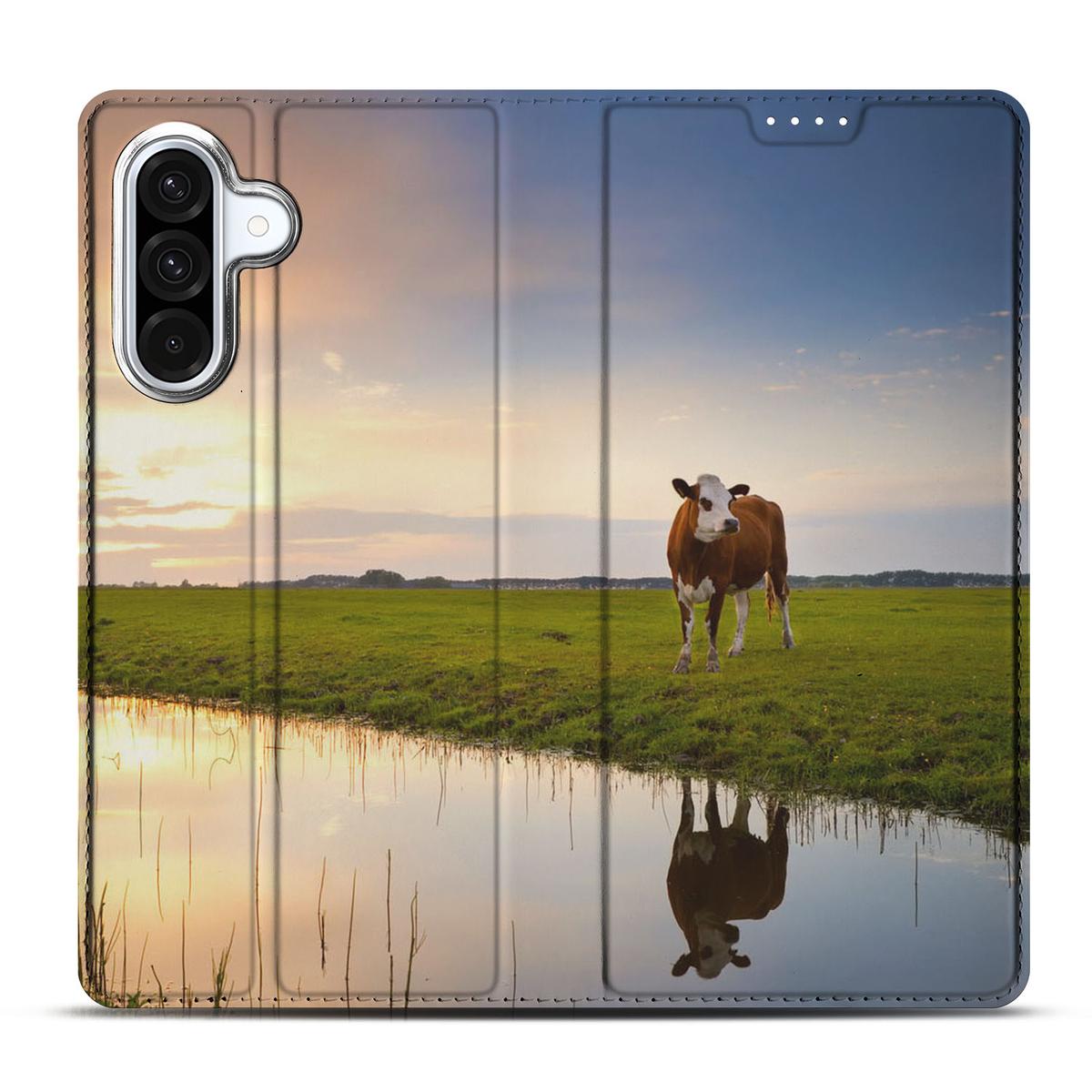 Samsung Galaxy A56 | A36 Hoesje maken Koe koe ondergang zon uitzicht