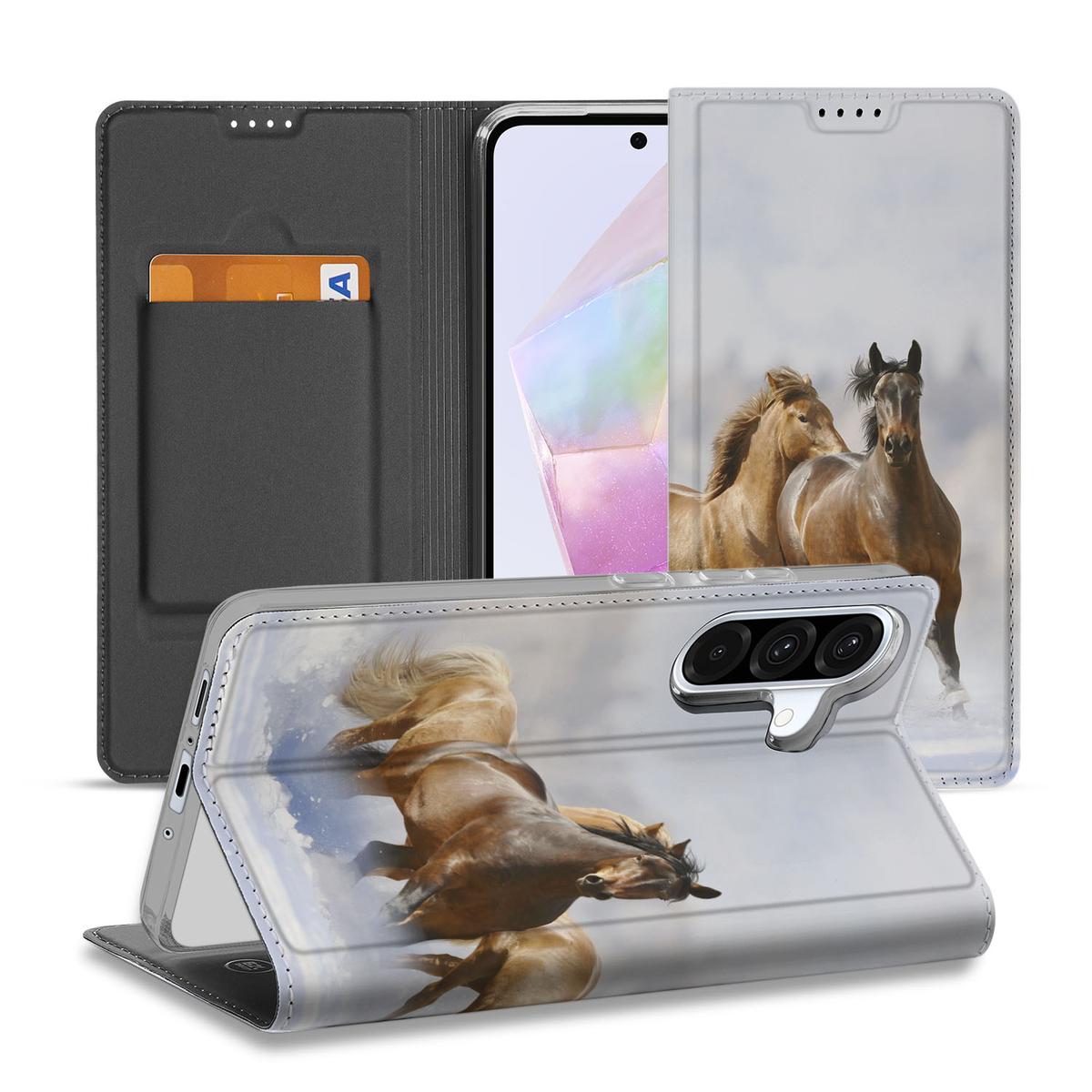 Samsung Galaxy A56 | A36 Hoesje maken Paarden hoesje paarden design voorkant achterkant