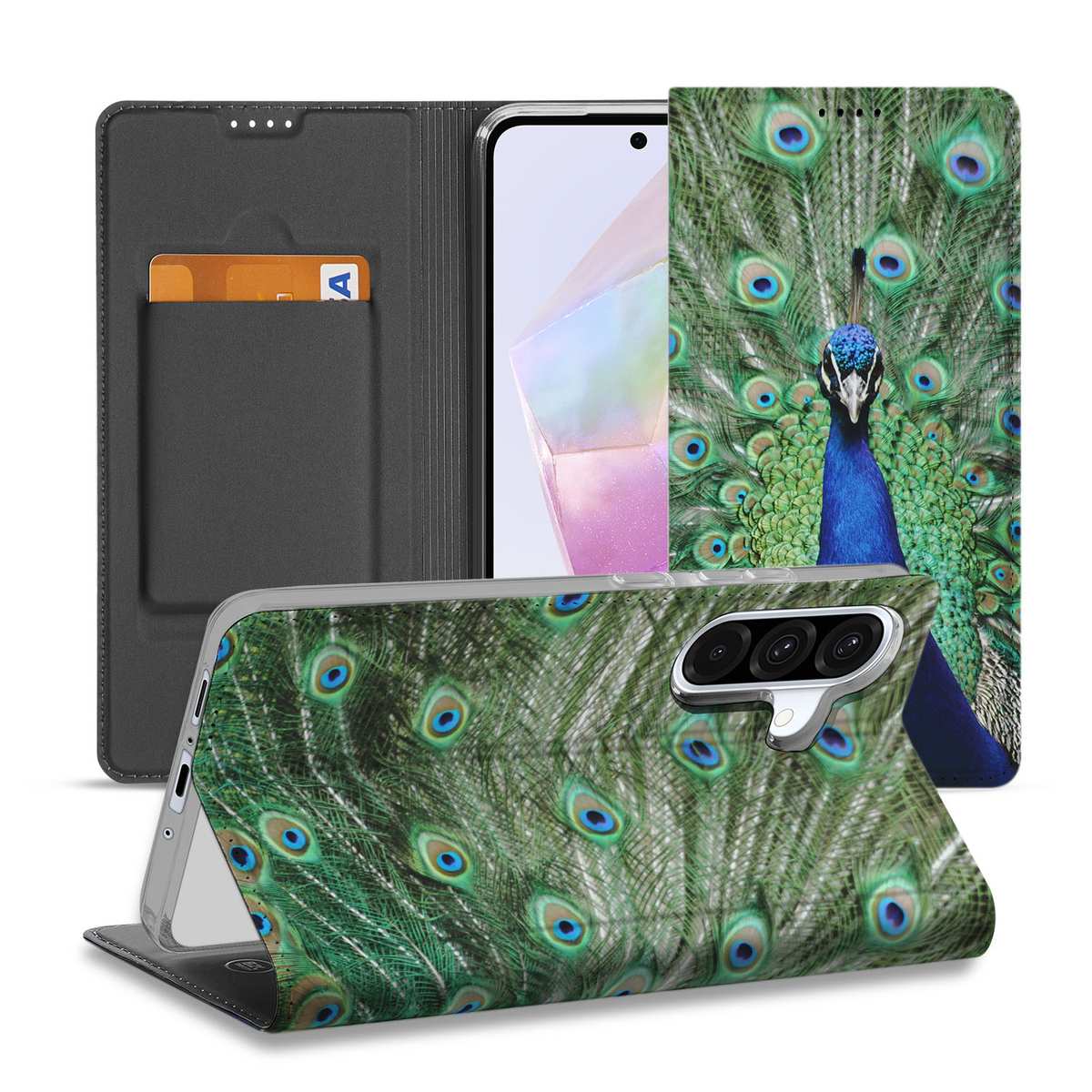 Samsung Galaxy A56 A36 Hoesje maken Pauw hoesje design pauw aanzicht