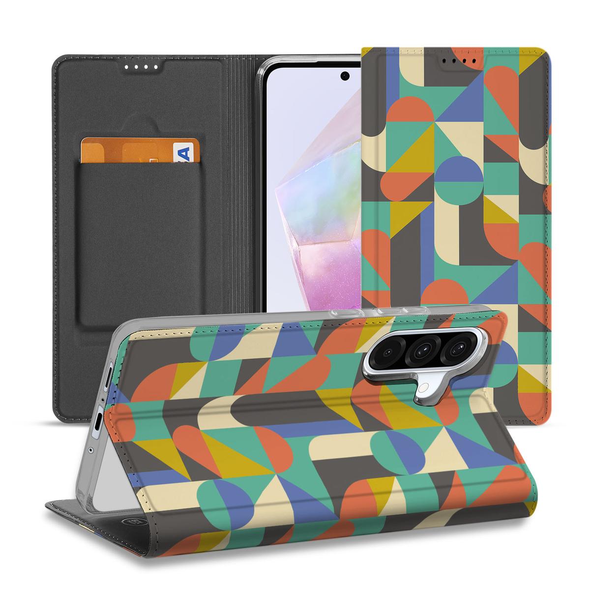 Samsung Galaxy A56 | A36 Hoesje met Magneet Funky Retro hoesje design funky retro aanzicht