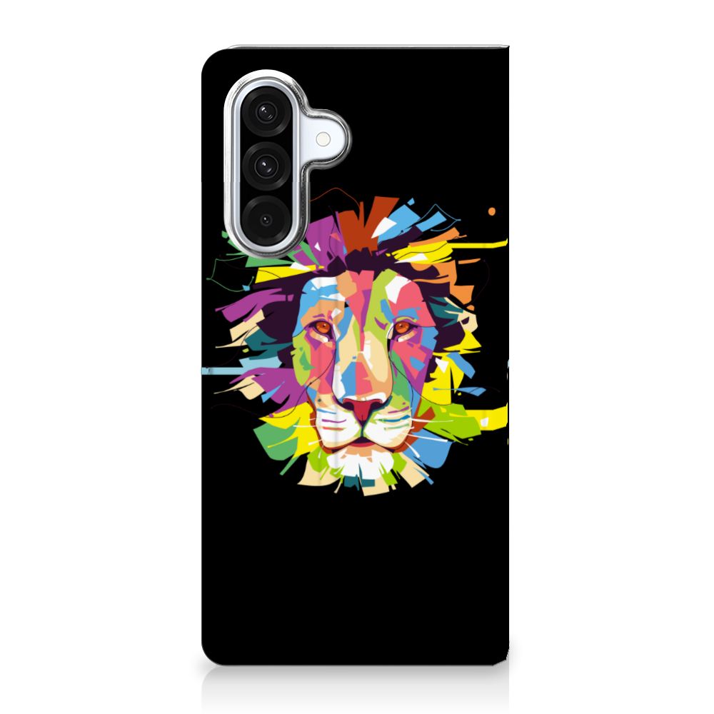 Samsung Galaxy A56 | A36 Magnet Case Lion Color design voorkant kleurvol