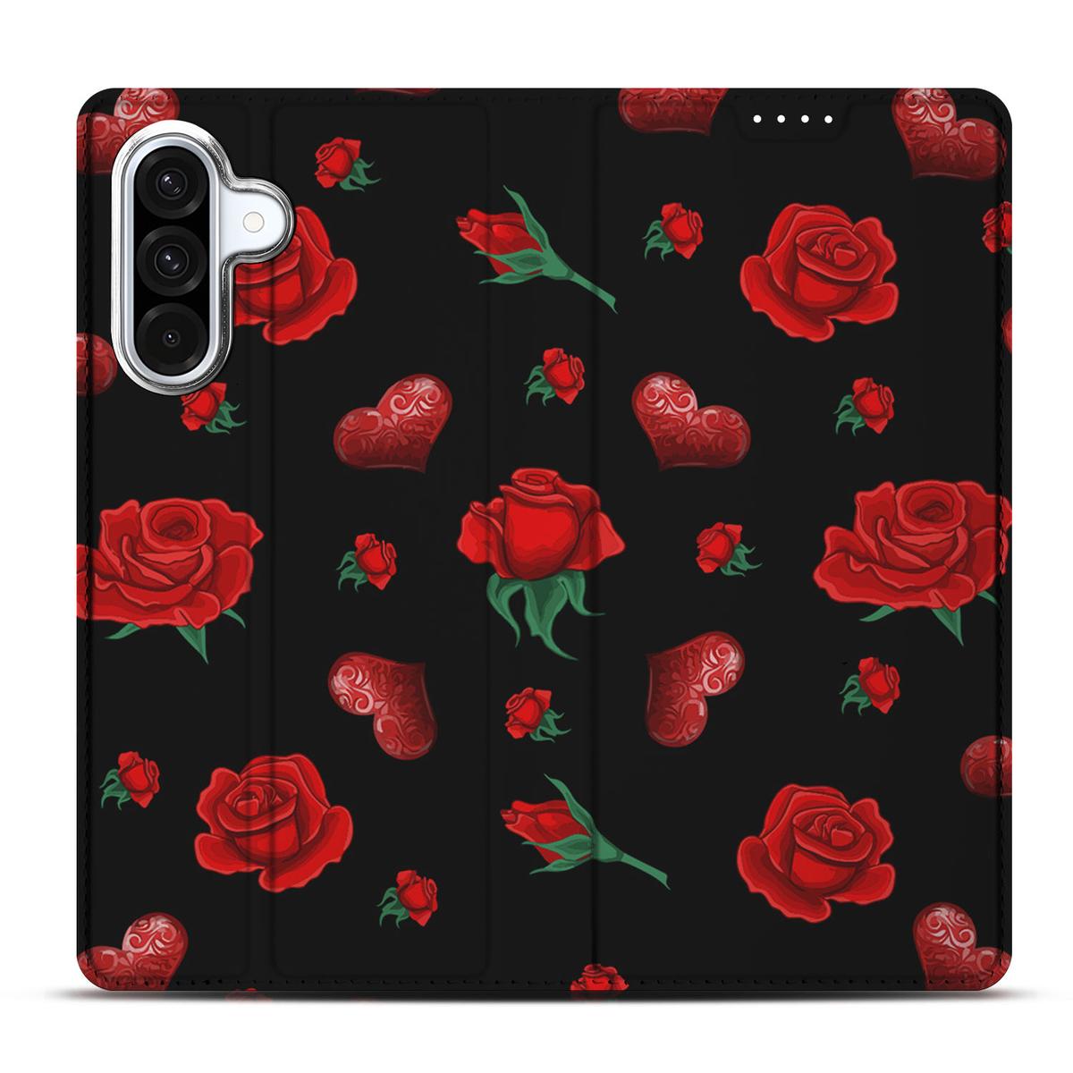 Samsung Galaxy A56 | A36 Magnet Case Valentine design rozen hartjes aanzicht
