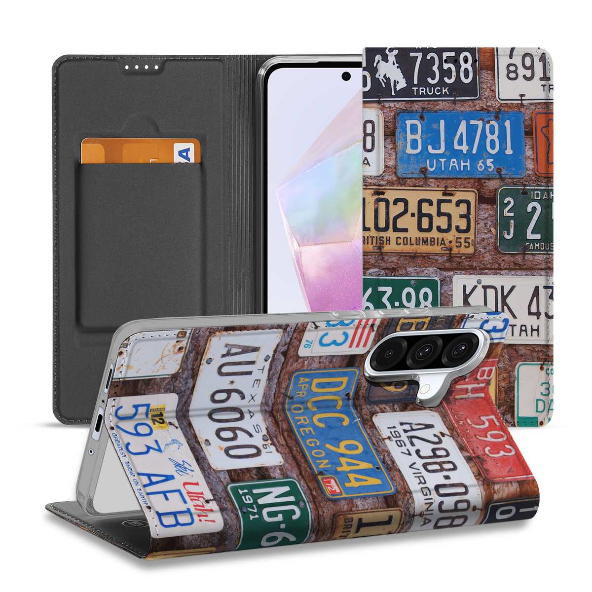 Samsung Galaxy A56 | A36 Stand Case Kentekenplaten design kentekenplaten aanzicht