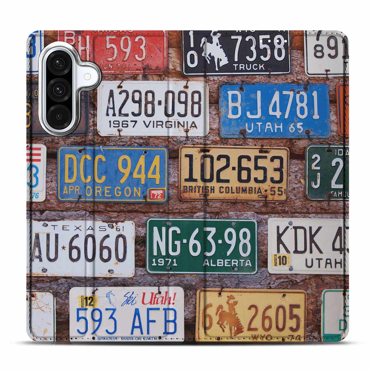 Samsung Galaxy A56 | A36 Stand Case Kentekenplaten design kentekenplaten aanzicht