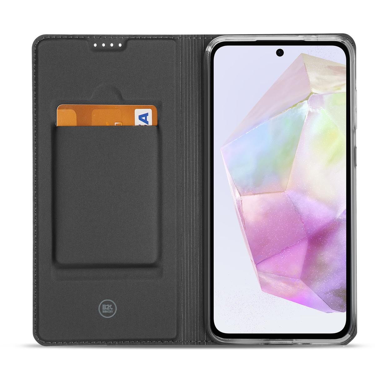 Samsung Galaxy A56 | A36 Stand Case Kentekenplaten design zwart aanzicht binnen