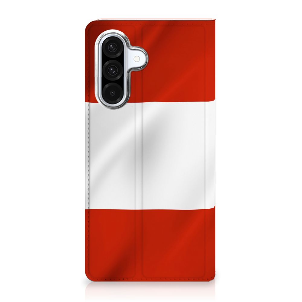 Samsung Galaxy A56 | A36 Standcase Oostenrijk Oostenrijk vlag design aanzicht