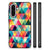 Samsung Galaxy A56 Back Case Geruit back case patroon kleurrijke driehoeken zijaanzicht