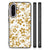 Samsung Galaxy A56 Bloemen Hoesje Gouden Bloemen bloemen design voorkant zijaanzicht