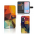 Samsung Galaxy A56 Book Case Polygon Color design asymmetrisch zij aanzicht