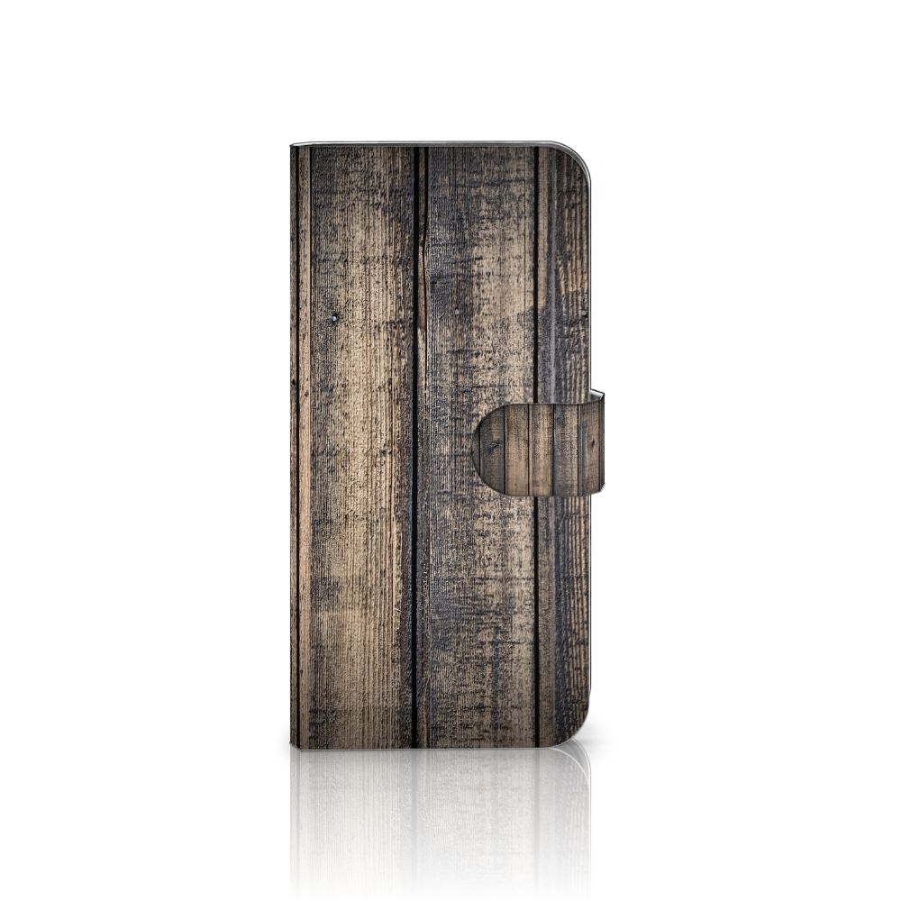 Samsung Galaxy A56 Book Style Case Steigerhout hoesje steigerhout zijaanzicht