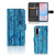 Samsung Galaxy A56 Book Style Case Wood Blue boekhoes blauw hout voorkant achterkant binnenkant