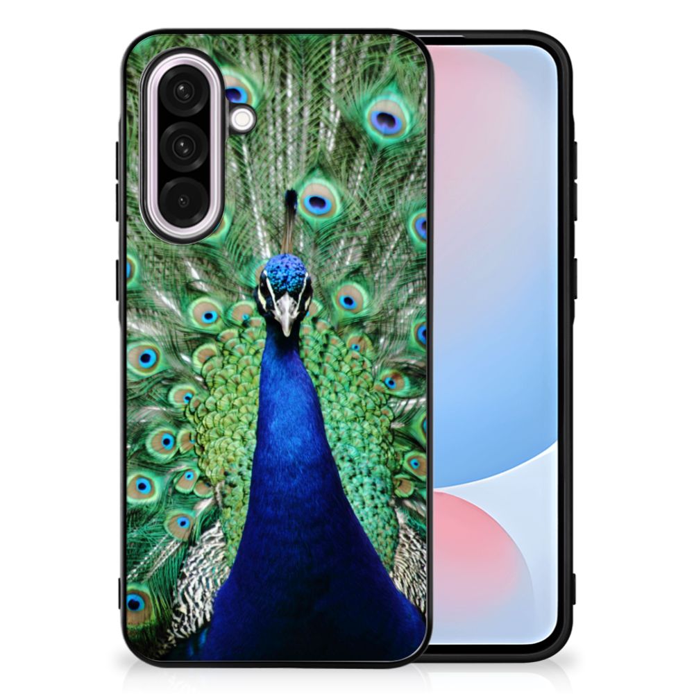 Samsung Galaxy A56 Dierenprint Telefoonhoesje Pauw dierenprint voorkant