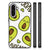 Samsung Galaxy A56 Hoesje Avocado Singing hoesje avocado illustratie zijaanzicht