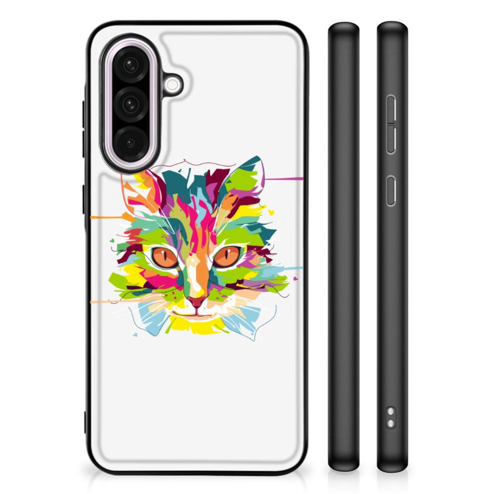 Samsung Galaxy A56 Hoesje Cat Color design kat kleur vooraanzicht