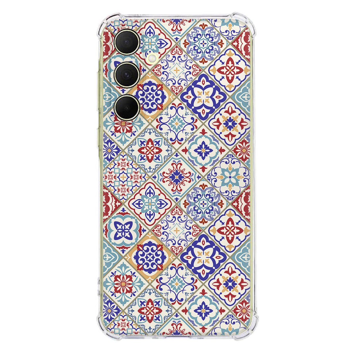 Samsung Galaxy A56 Hoesje Tiles Color TPU Antishock achteraanzicht