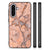Samsung Galaxy A56 Marmeren Print Telefoonhoesje Marmer Oranje marmer oranje achterkant zijkant