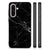 Samsung Galaxy A56 Marmeren Print Telefoonhoesje Marmer Zwart back cover marmer zwart zijaanzicht