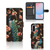 Samsung Galaxy A56 Telefoonhoesje met Pasjes Pauw met Bloemen design pauw bloemen aanzicht