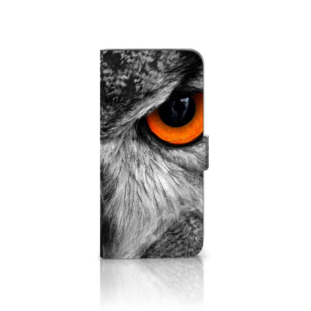Samsung Galaxy A56 Telefoonhoesje met Pasjes Uil ontwerp uil aanzicht