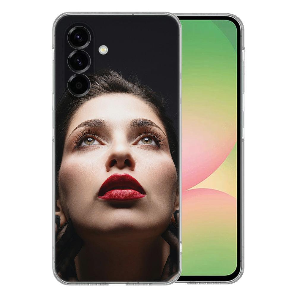 Samsung Galaxy A56 hoesje transparant TPU zelf ontwerpen ontwerp gezicht