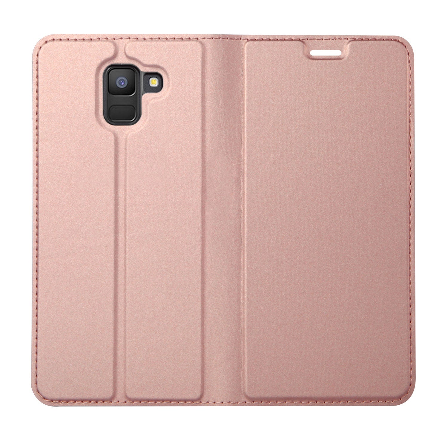 Samsung Galaxy J6 (2018) Hoesje Rose met Pashouder hoesje rose vooraanzicht