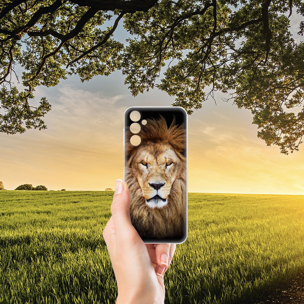 Samsung Galaxy M14 TPU Hoesje Leeuw design leeuw voorkant
