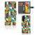 Samsung Galaxy M14 Telefoon Hoesje Funky Retro design abstract zijaanzicht